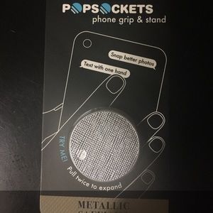Metallic Silver Popsocket